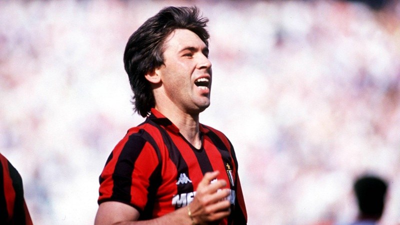 Carlo Ancelotti khi còn thi đấu trên sân cỏ